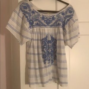 Jcrew embroidered top